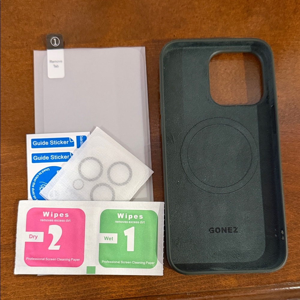 Gonez Forest Green iPhone 15 PRO MAX Case with Screen Protector